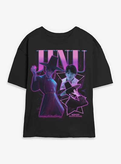 KPop Demon Hunters Saja Boys Jinu Collage Womens Skimmer T-Shirt