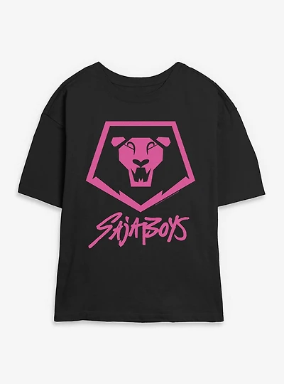 KPop Demon Hunters Saja Boys Lion Logo Womens Skimmer T-Shirt