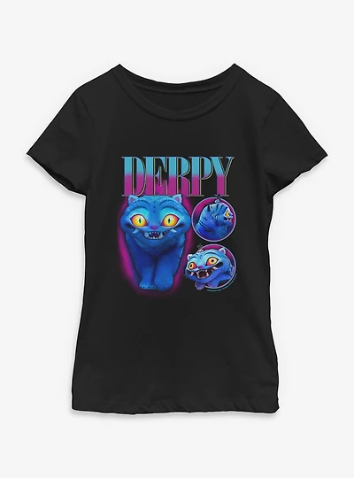 KPop Demon Hunters Derpy Tiger Collage Youth Girls T-Shirt