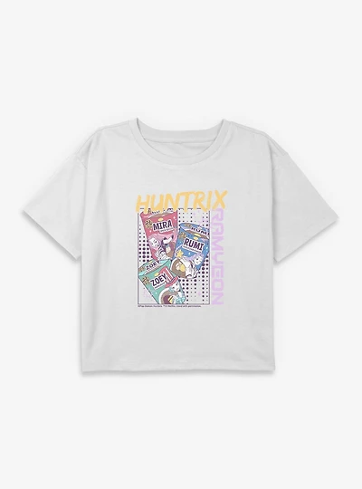 KPop Demon Hunters Huntrix Ramyeon Ramen Youth Girls Boxy Crop T-Shirt