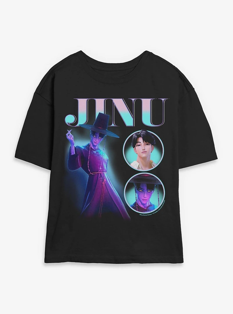 KPop Demon Hunters Saja Boys Jinu Montage Womens Skimmer T-Shirt