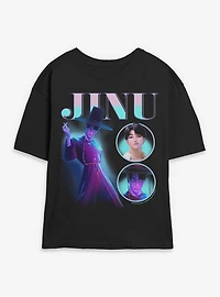 KPop Demon Hunters Saja Boys Jinu Montage Womens Skimmer T-Shirt