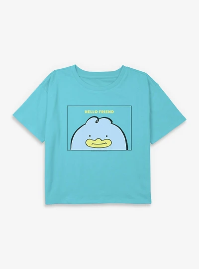 KPop Demon Hunters Ducky Note Youth Girls Boxy Crop T-Shirt