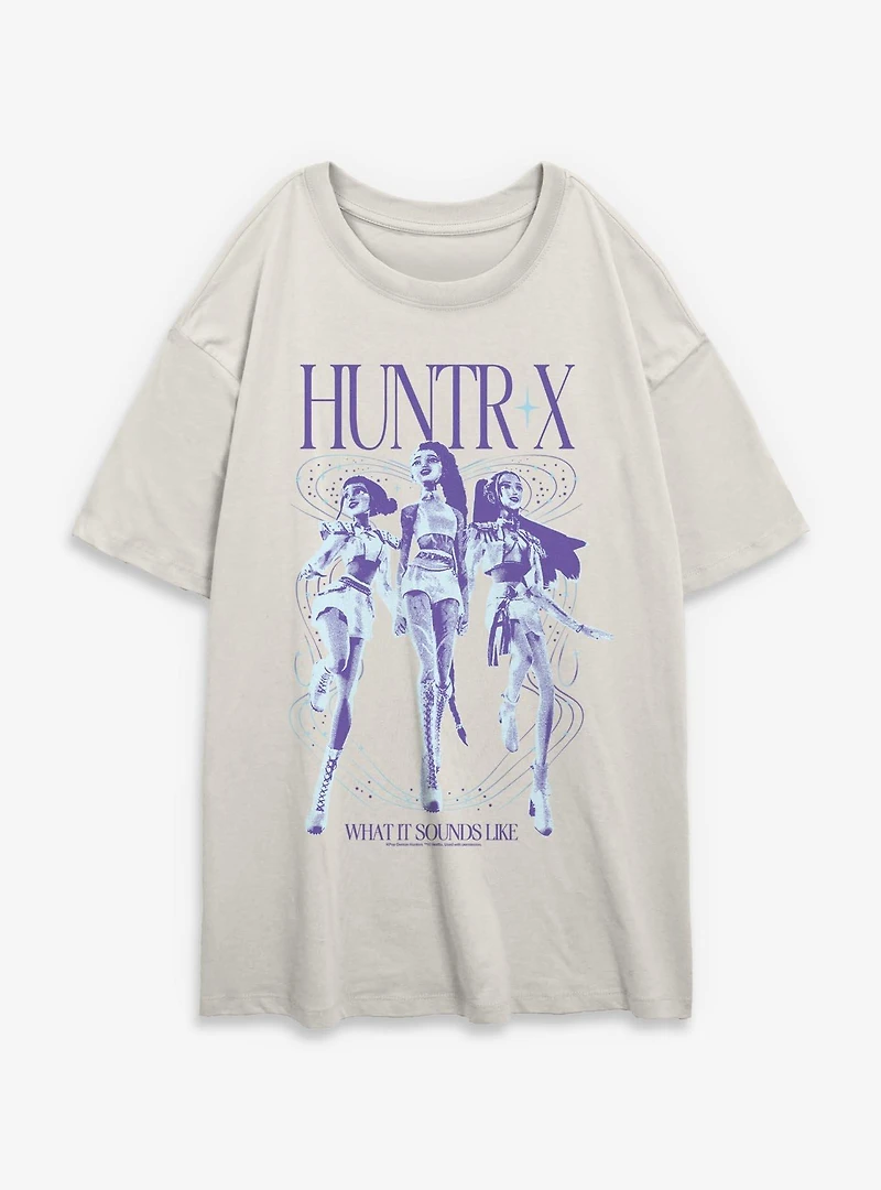 KPop Demon Hunters Huntrix What It Sound Like Womens Oversized T-Shirt