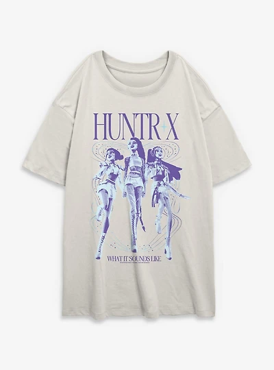 KPop Demon Hunters Huntrix What It Sound Like Womens Oversized T-Shirt