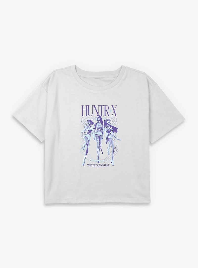 KPop Demon Hunters Huntrix What It Sound Like Youth Girls Boxy Crop T-Shirt