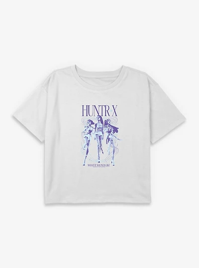 KPop Demon Hunters Huntrix What It Sound Like Youth Girls Boxy Crop T-Shirt