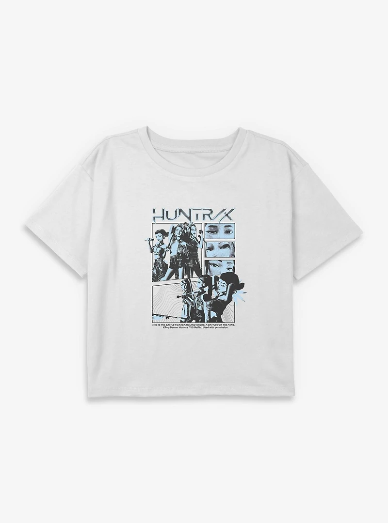 KPop Demon Hunters Huntrix A Battle For The Fans Youth Girls Boxy Crop T-Shirt