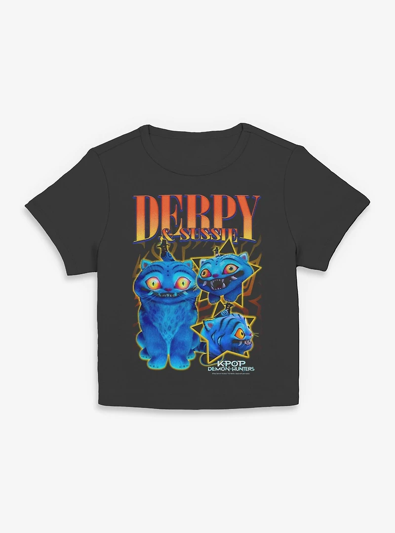 KPop Demon Hunters Derpy Tiger And Sussie Bird Collage Womens Baby T-Shirt