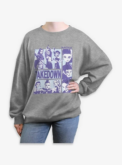 KPop Demon Hunters Takedown Huntrix Womens Oversized Sweatshirt