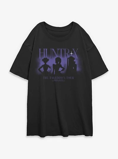 KPop Demon Hunters Huntrix The Takedown Tour Womens Oversized T-Shirt