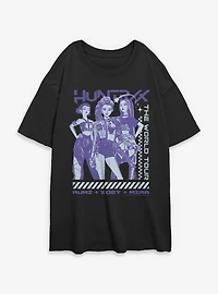 KPop Demon Hunters Huntrix The World Tour Womens Oversized T-Shirt