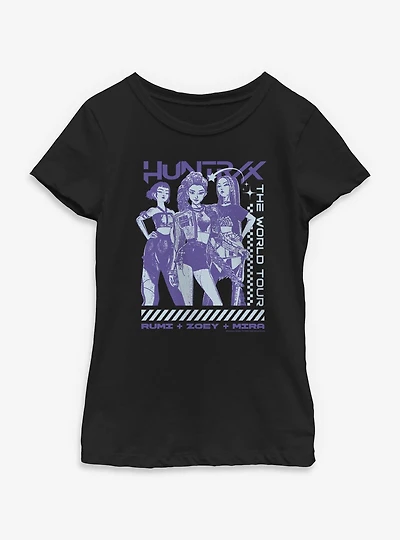 KPop Demon Hunters Huntrix The World Tour Youth Girls T-Shirt