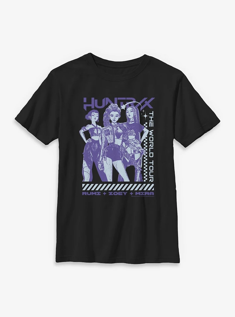 KPop Demon Hunters Huntrix The World Tour Youth T-Shirt