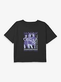 KPop Demon Hunters Huntrix The World Tour Youth Girls Boxy Crop T-Shirt