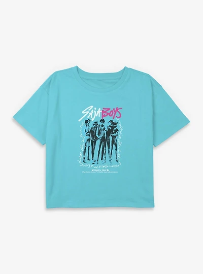 KPop Demon Hunters Saja Boys 1000 Percent You Youth Girls Boxy Crop T-Shirt