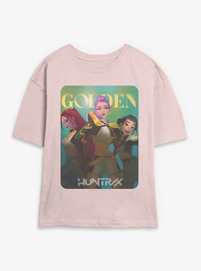 KPop Demon Hunters Huntrix Golden Photocard Womens Skimmer T-Shirt