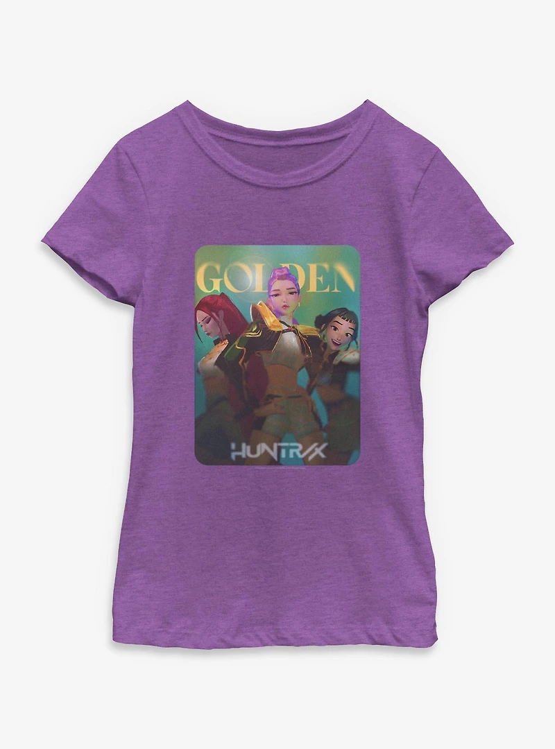 KPop Demon Hunters Huntrix Golden Photocard Youth Girls T-Shirt