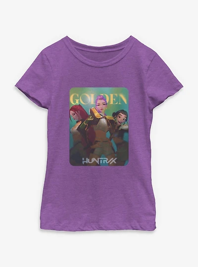 KPop Demon Hunters Huntrix Golden Photocard Youth Girls T-Shirt