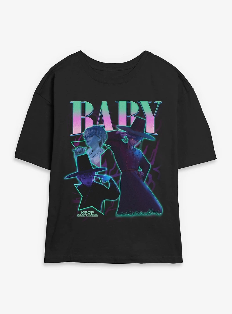 KPop Demon Hunters Saja Boys Baby Collage Womens Skimmer T-Shirt