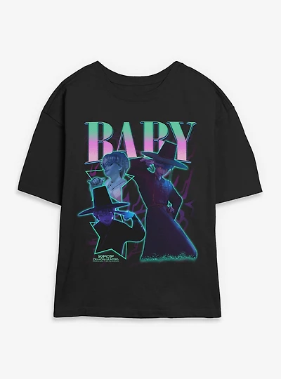 KPop Demon Hunters Saja Boys Baby Collage Womens Skimmer T-Shirt