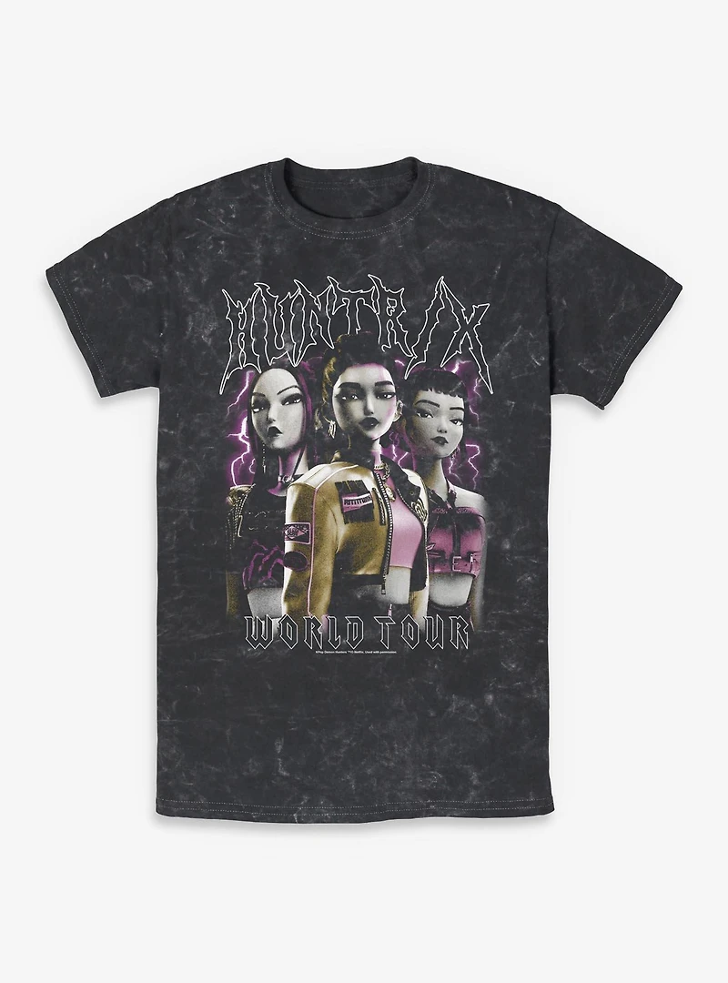 KPop Demon Hunters Huntrix Group Pose Mineral Wash T-Shirt BoxLunch Exclusive