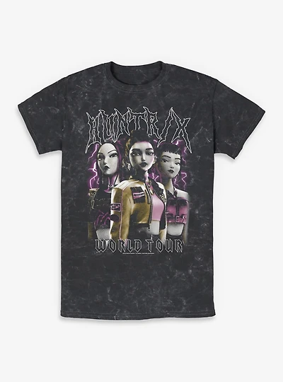 KPop Demon Hunters Huntrix Group Pose Mineral Wash T-Shirt BoxLunch Exclusive