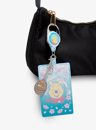 Disney Winnie The Pooh Cherry Blossom Retractable Lanyard with Charm - BoxLunch Exclusive