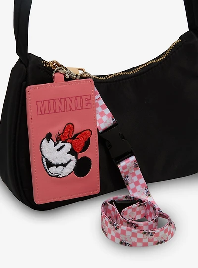 Disney Minnie Mouse Checkered Lanyard - BoxLunch Exclusive