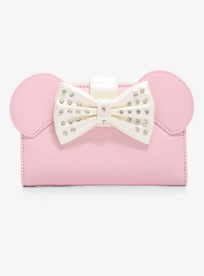 Loungefly Disney Minnie Mouse Rhinestone Bow Wallet - BoxLunch Exclusive