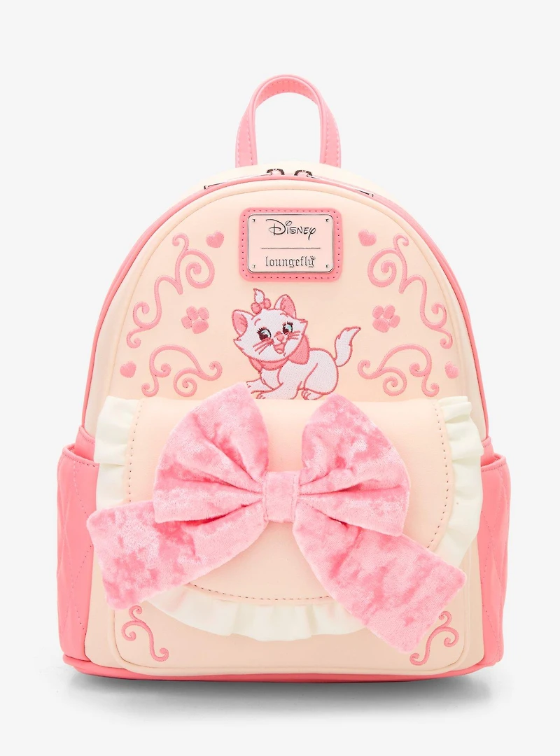 Loungefly Disney The Aristocats Marie Velvet Bow Mini Backpack - BoxLunch Exclusive