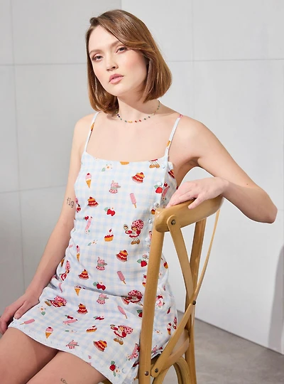 Strawberry Shortcake Desserts Allover Print Gingham Tank Dress - BoxLunch Exclusive