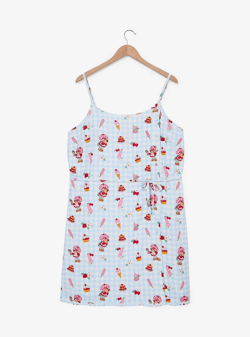 Strawberry Shortcake Desserts Allover Print Gingham Plus Tank Dress - BoxLunch Exclusive