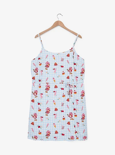 Strawberry Shortcake Desserts Allover Print Gingham Plus Tank Dress - BoxLunch Exclusive