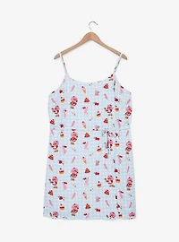 Strawberry Shortcake Desserts Allover Print Gingham Plus Tank Dress - BoxLunch Exclusive