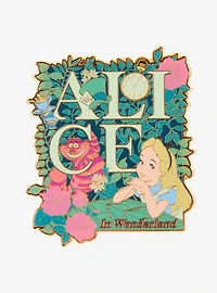 Disney Alice in Wonderland Floral Scene Enamel Pin - BoxLunch Exclusive