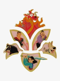 Loungefly Disney Mulan Characters Flower Puzzle Blind Box Enamel Pin - BoxLunch Exclusive
