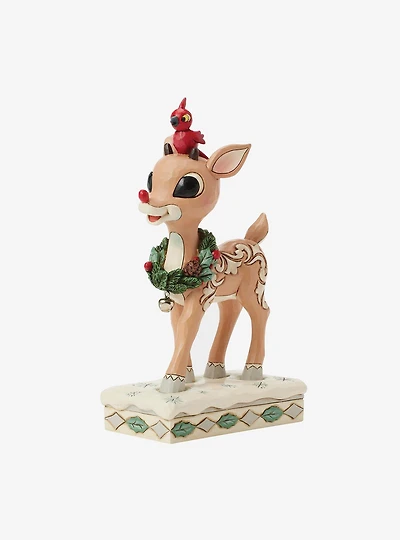 Rudolph The Red-Nosed Reindeer Woodland With Cardinal Figure