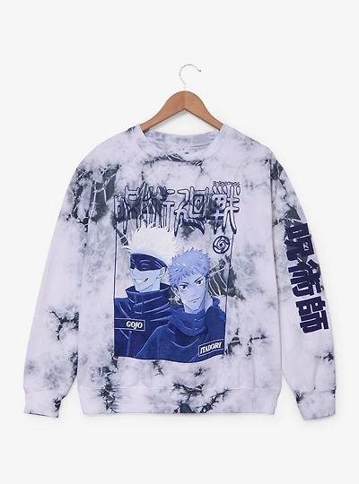 Jujutsu Kaisen Satoru Gojo & Yuji Itadori Tie-Dye Women's Crewneck - BoxLunch Exclusive