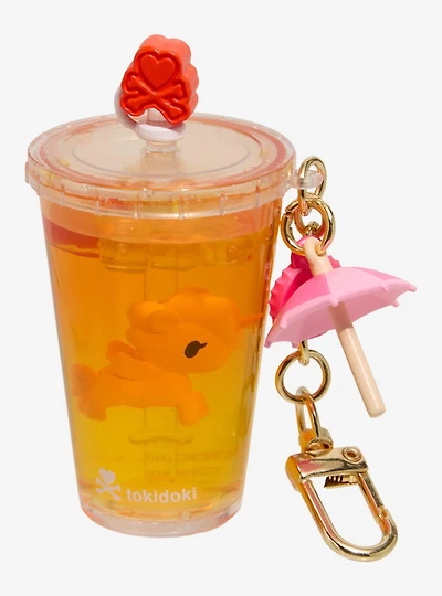 tokidoki Unicorno Beverage Besties Tropical Fizz Liquid Filled Keychain