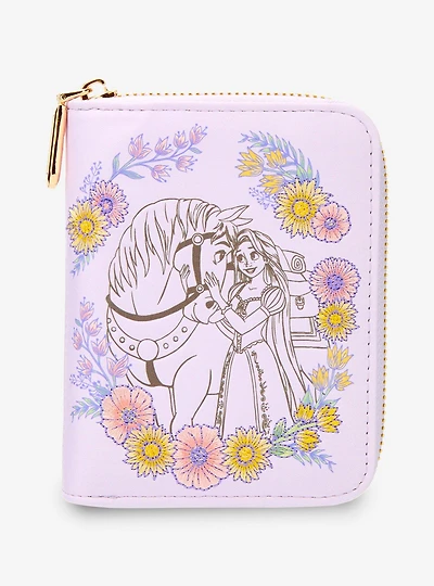 Disney Tangled Rapunzel & Maximus Floral Zip Wallet — BoxLunch Exclusive