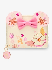 Disney Minnie Mouse Flower Zip Wallet — BoxLunch Exclusive