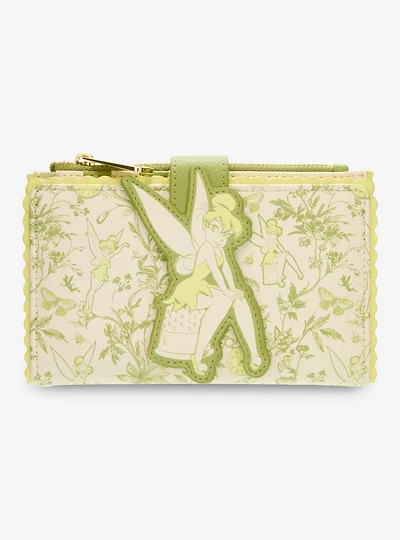 Loungefly Disney Peter Pan Tinker Bell Floral Allover Print Wallet - BoxLunch Exclusive