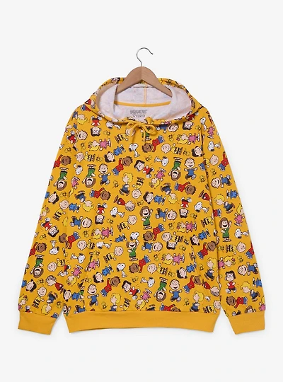 Peanuts Characters Allover Print Women's Hoodie - BoxLunch Exclusive