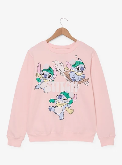 Disney Lilo & Stitch Winter Scenes Women's Crewneck - BoxLunch Exclusive