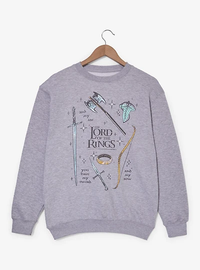 The Lord of Rings Weapons Doodle Crewneck - BoxLunch Exclusive