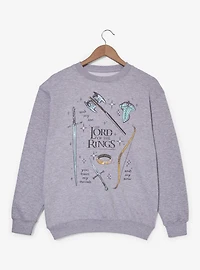 The Lord of Rings Weapons Doodle Crewneck - BoxLunch Exclusive