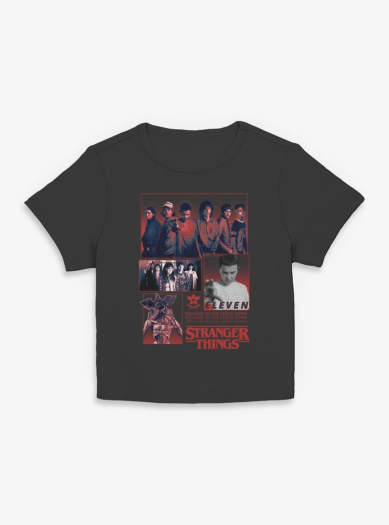 Stranger Things Welcome To The Upside Down Character Panels Womens Baby T-Shirt