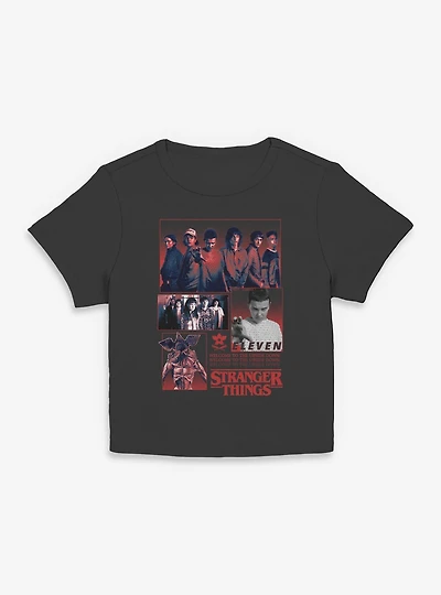 Stranger Things Welcome To The Upside Down Character Panels Womens Baby T-Shirt