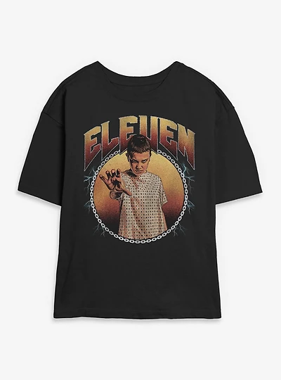Stranger Things Heavy Metal Eleven Womens Skimmer T-Shirt